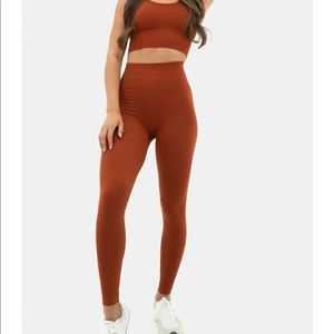 Balance Athletica energy leggings in rust orange